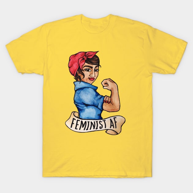 Feminist AF T-Shirt by bubbsnugg